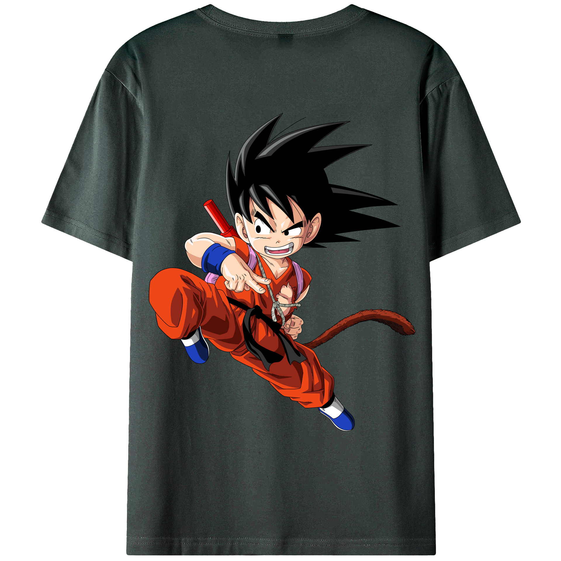 （画像用） ドラゴンボール 孫悟空（そん ごくう）Son Goku カカロット DRAGON BALL Kakarotto 綿100％ メンズ半袖Tシャツ（バックプリント） 通気性